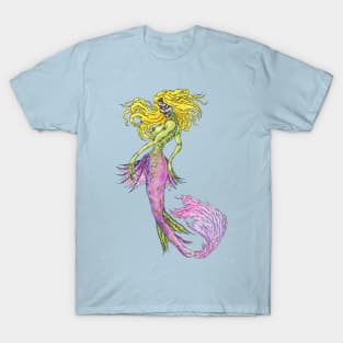 Sugar Skull Zombie Mermaid T-Shirt